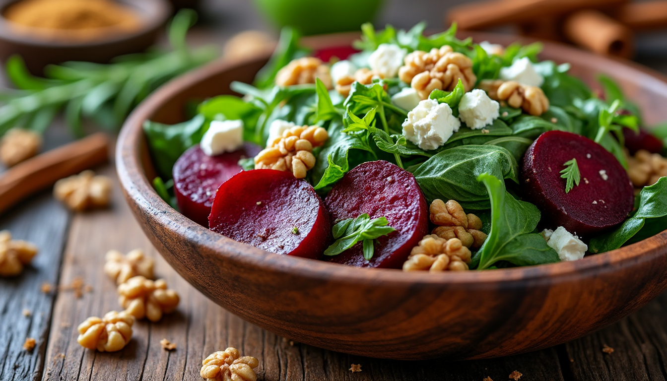 découvrez nos astuces infaillibles pour préparer une délicieuse salade de betteraves et noix halal. équilibrée et savoureuse, cette recette facile vous garantit un plat coloré et nutritif, parfait pour vos repas ou vos occasions spéciales.