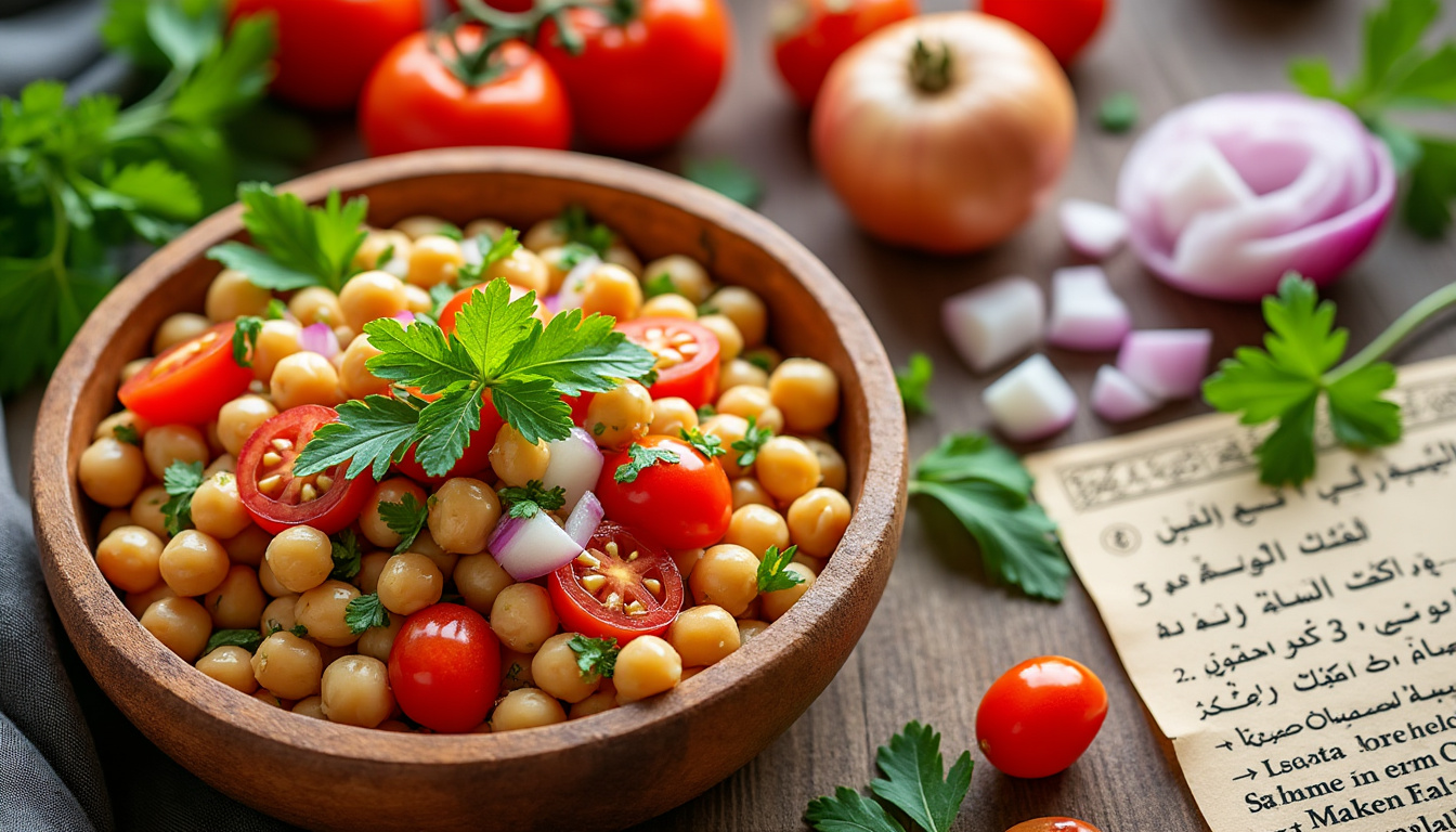 découvrez notre astuce infaillible pour préparer une délicieuse salade de pois chiches, tomates et oignons, parfaitement halal. un mélange savoureux et coloré qui ravira vos papilles et apportera fraîcheur et nutrition à vos repas.