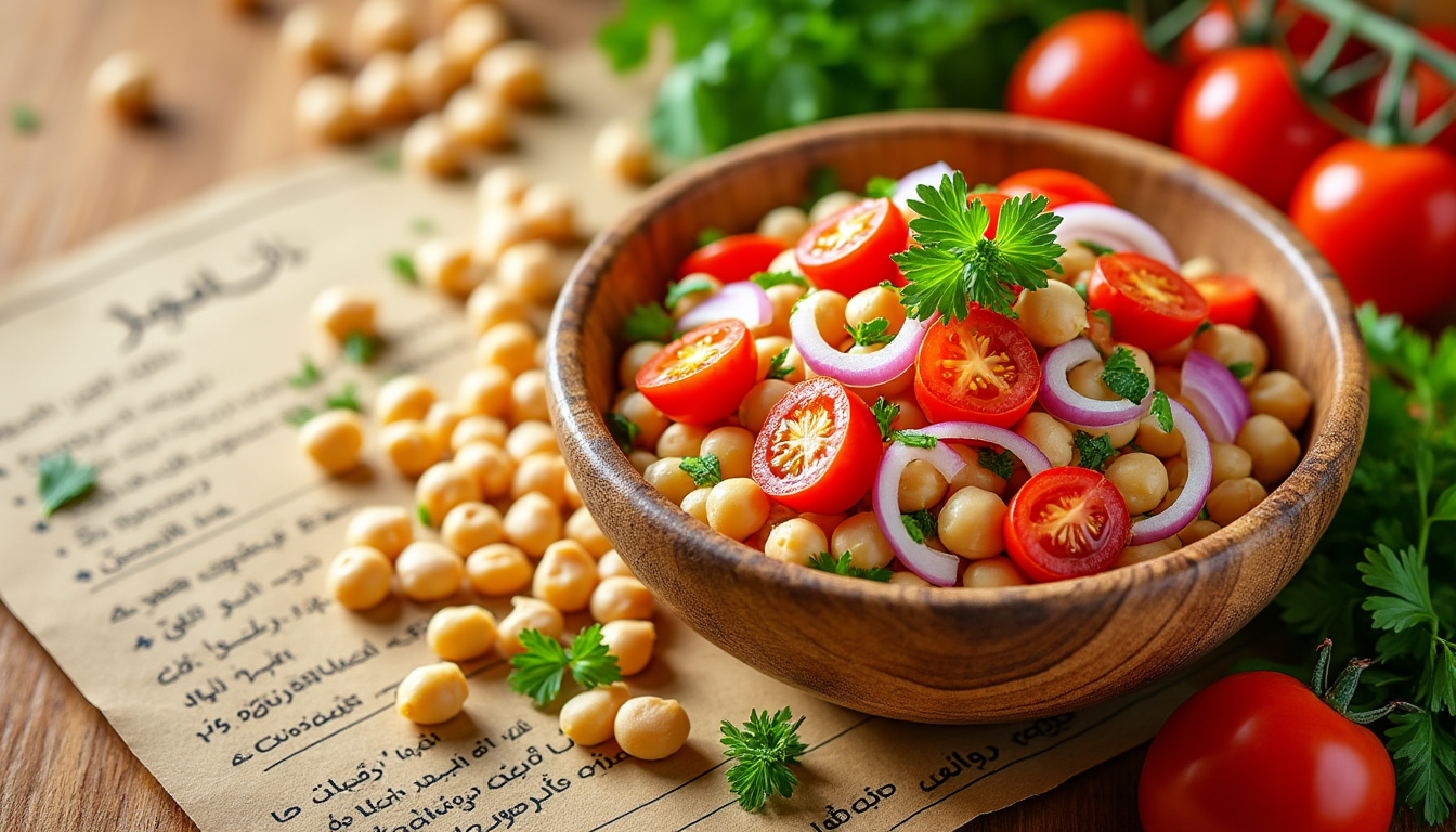 découvrez nos astuces pour préparer une délicieuse salade de pois chiches, tomates et oignons halal. fraîche, saine et pleine de saveurs, cette recette vous guidera pas à pas pour régaler vos convives avec des ingrédients savoureux et authentiques.