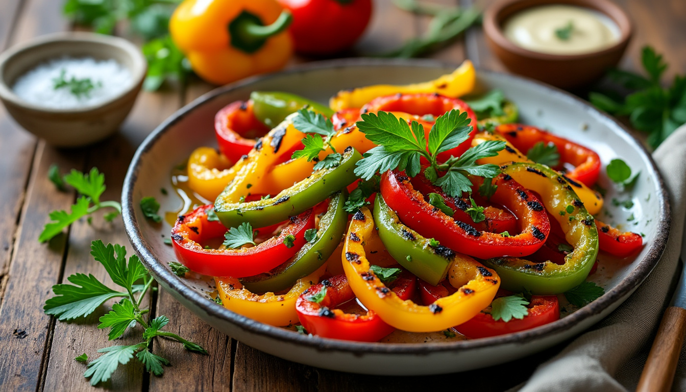découvrez nos astuces simples et savoureuses pour préparer une délicieuse salade de poivrons grillés halal. éveillez vos papilles avec des recettes faciles qui mettront en valeur la douceur des poivrons grillés, tout en respectant vos convictions halal.