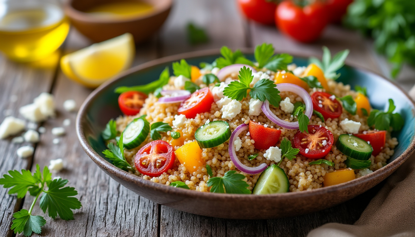 découvrez nos astuces simples et efficaces pour préparer une délicieuse salade de quinoa aux légumes crus, 100% halal. idéale pour un repas sain et plein de saveurs, cette recette allie fraîcheur et nutrition. suivez nos conseils pour parfaitement assaisonner votre salade et ravir vos papilles!