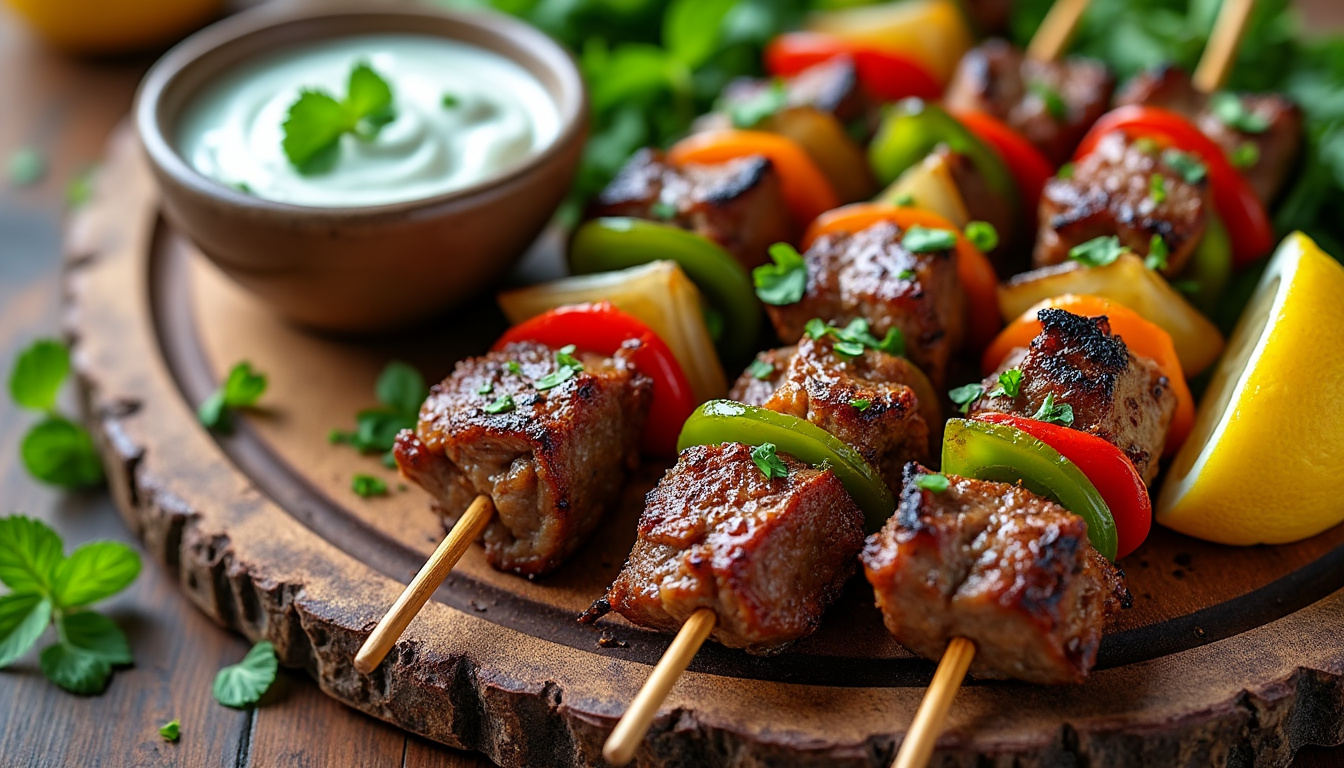 découvrez notre délicieuse recette de brochettes d'agneau aux épices et au citron, parfaite pour un repas halal savoureux. simple à réaliser, cette préparation ravira vos convives avec ses saveurs relevées et son marinade fraîche.