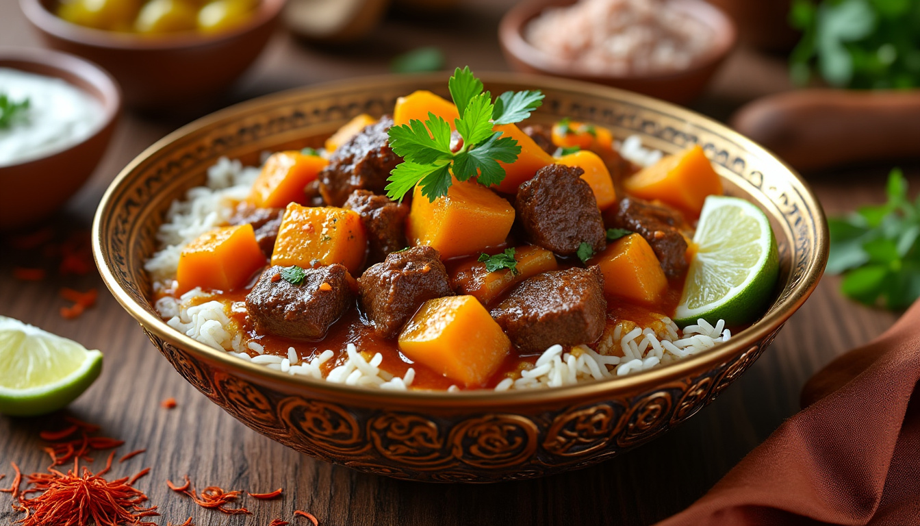 découvrez notre délicieuse recette de curry de bœuf aux patates douces halal, un plat savoureux qui allie épices exotiques et tendreté de la viande. idéal pour un repas en famille, cette préparation simple et rapide saura régaler vos papilles. suivez nos instructions étape par étape pour un résultat parfait.