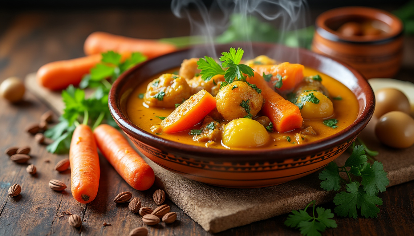 découvrez notre délicieuse recette de curry de dinde aux carottes et pommes de terre halal. un plat savoureux et réconfortant, parfait pour un dîner en famille. facile à préparer, il allie les épices exotiques du curry avec la tendreté de la dinde et la douceur des légumes. à essayer sans tarder !