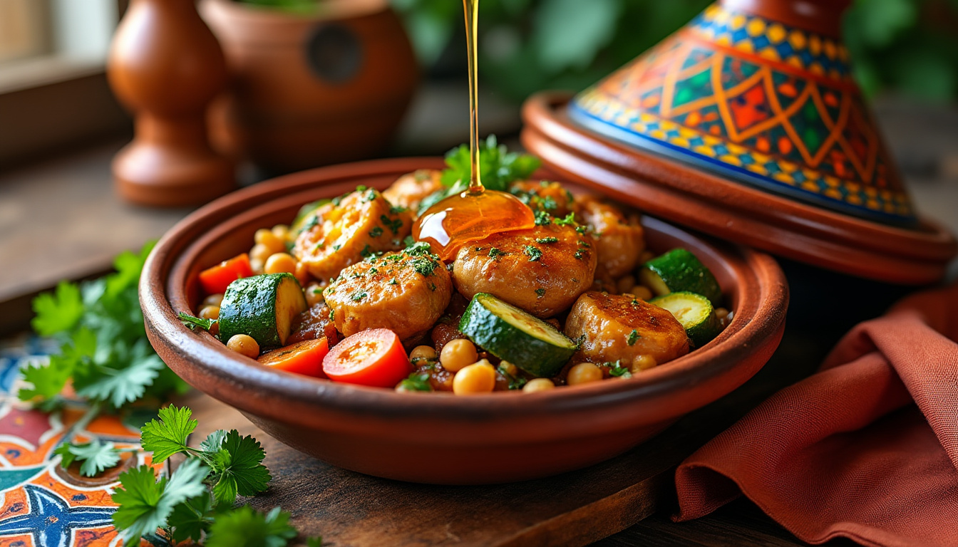 découvrez notre délicieuse recette de tajine de dinde aux légumes et miel halal. un plat savoureux et réconfortant qui allie tendreté de la dinde à l'harmonie des légumes et à la douceur du miel. parfait pour un repas convivial en famille ou entre amis.