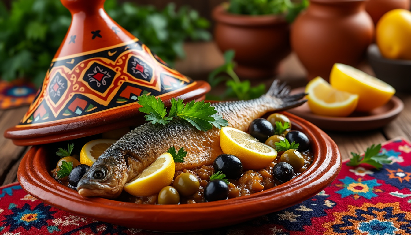 découvrez notre délicieuse recette de tajine de poisson aux olives et citron confit, un plat halal savoureux qui ravira vos papilles. cuisinez facilement ce classique marocain, alliant fraîcheur des ingrédients et arômes envoûtants. idéal pour un repas convivial en famille ou entre amis !