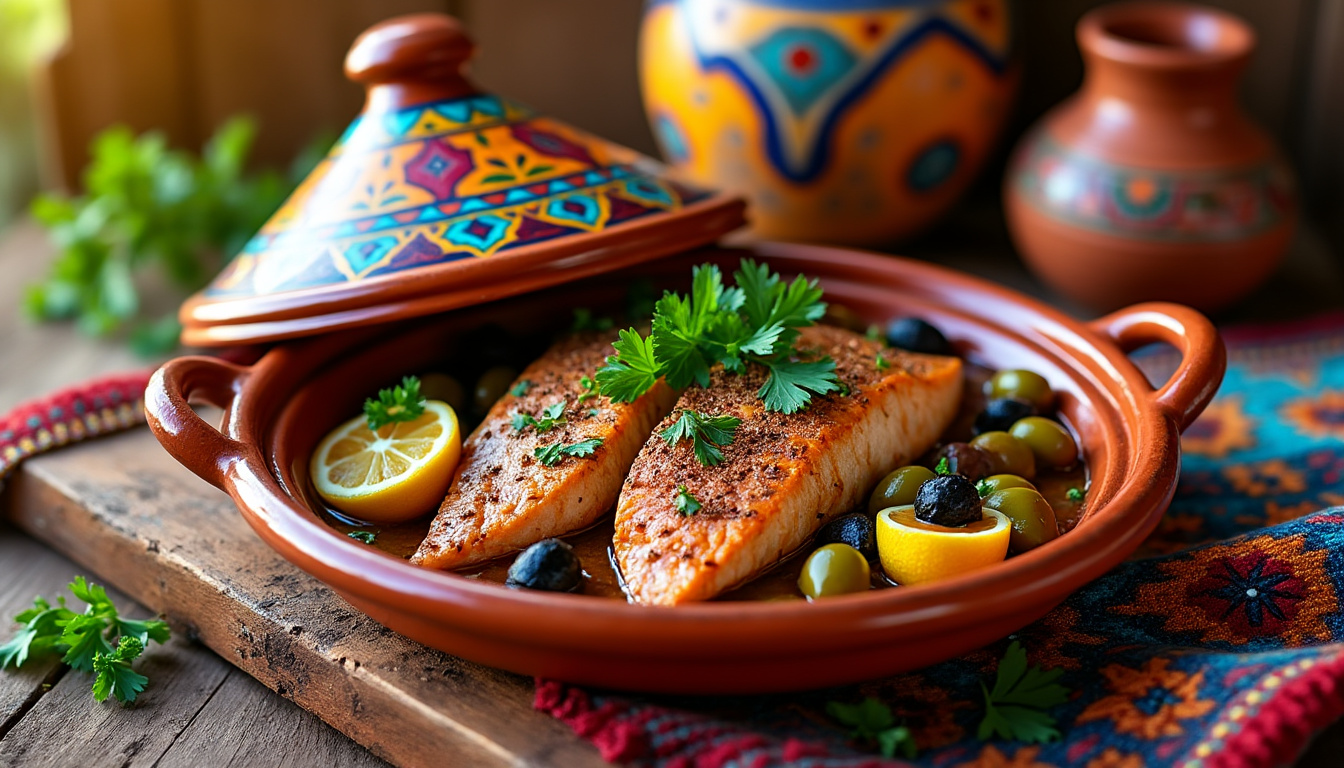 découvrez une délicieuse recette de tajine de poisson aux olives et citron confit, parfaite pour un repas halal savoureux. alliez saveurs authentiques et tradition culinaire avec ce plat marocain, facile à préparer et idéal pour étoffer vos repas en famille ou entre amis.