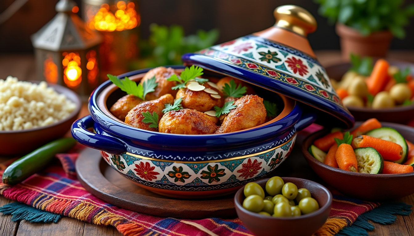 découvrez notre délicieuse recette de tajine de poulet aux raisins et à la cannelle, un plat halal qui allie saveurs sucrées et épicées. parfait pour vos repas en famille ou entre amis, ce tajine savoureux saura séduire vos papilles et éveiller vos sens.
